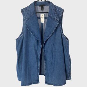 Lane Bryant Blue Denim Vest